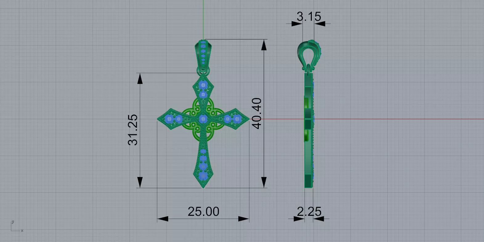 Gold N1461 3D print model_5