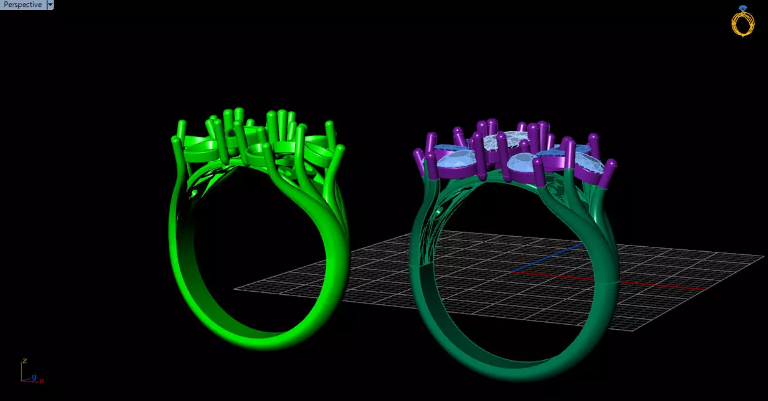 stylish highend jewelry ring 3D print model_14