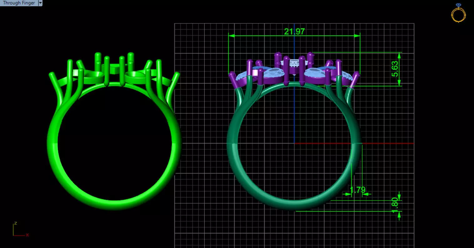 stylish highend jewelry ring 3D print model_6