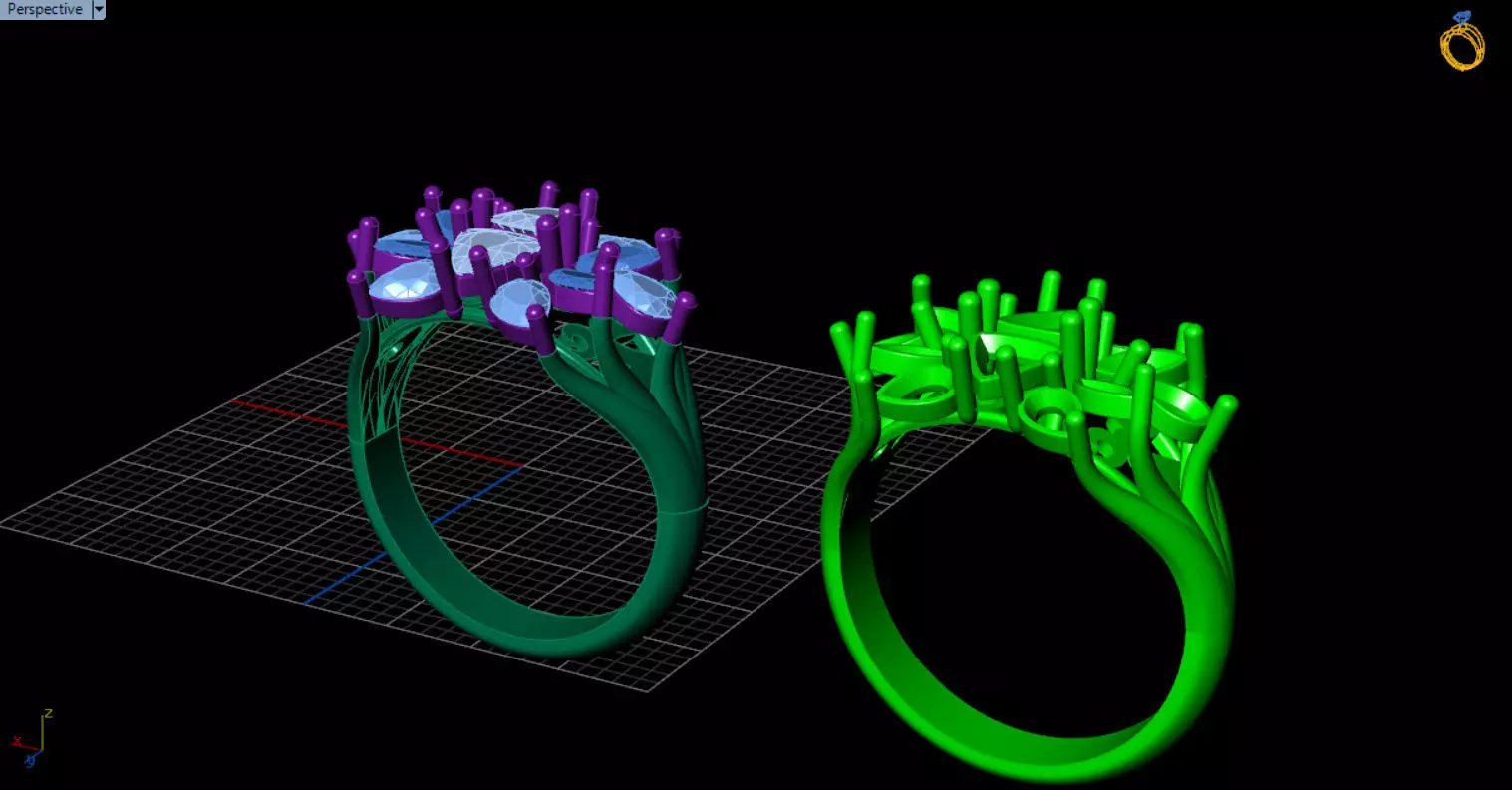 stylish highend jewelry ring 3D print model_41