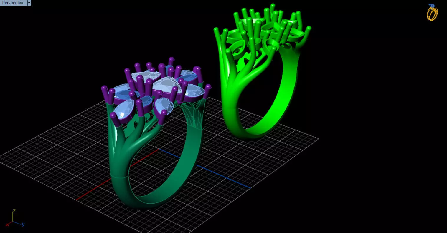 stylish highend jewelry ring 3D print model_73
