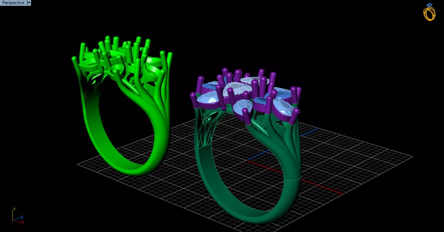 stylish highend jewelry ring 3D print model_78