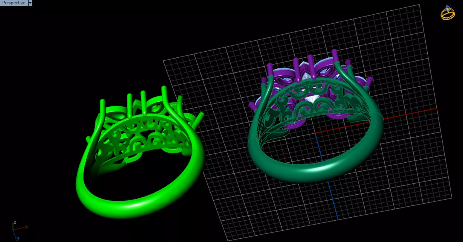 stylish highend jewelry ring 3D print model_18