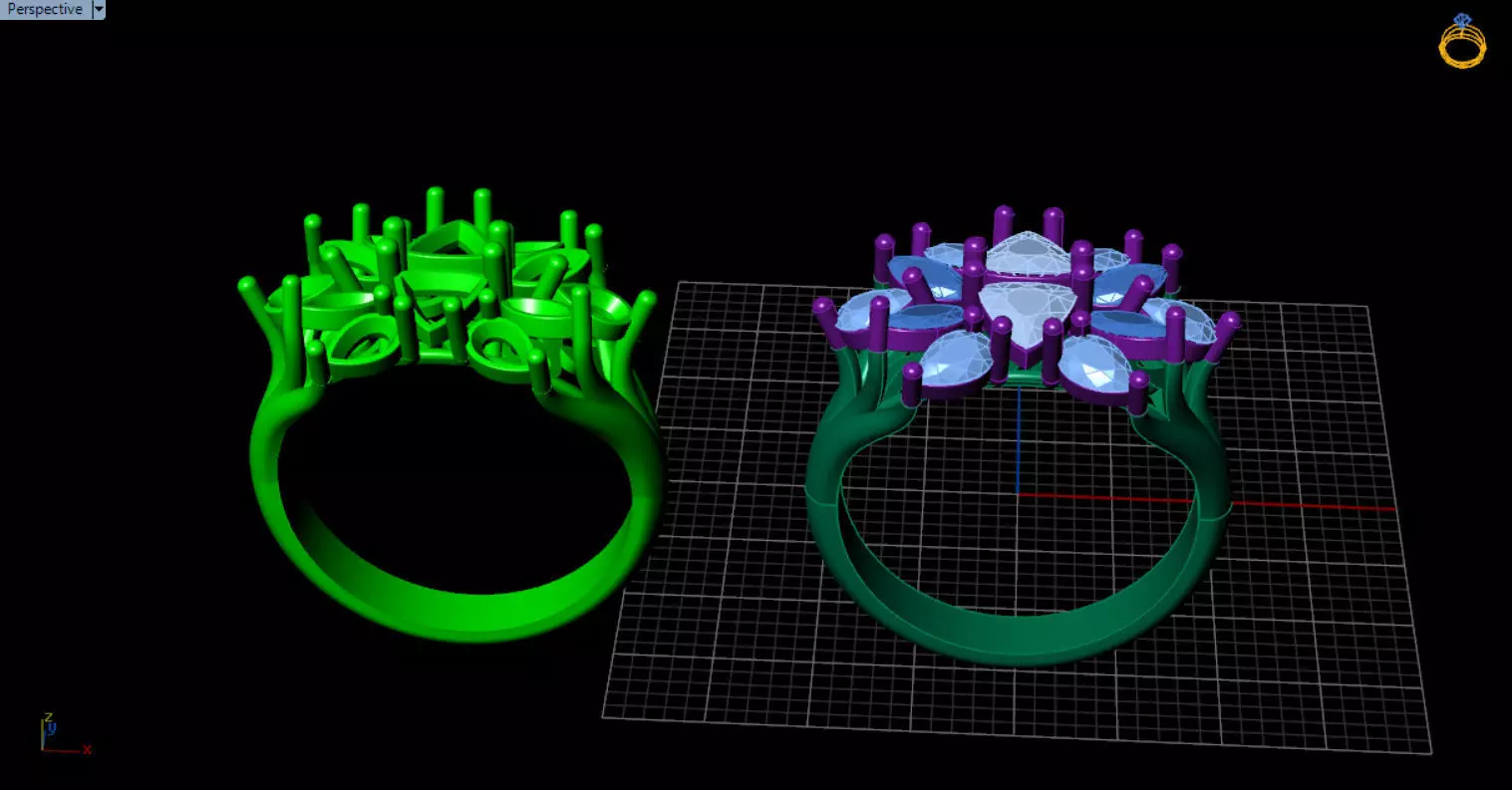 stylish highend jewelry ring 3D print model_11