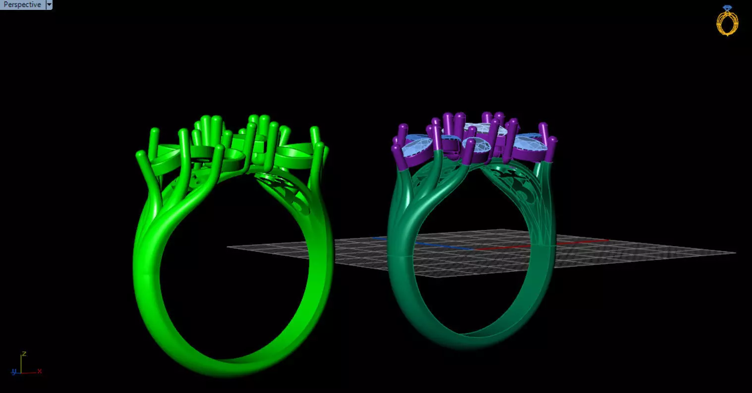 stylish highend jewelry ring 3D print model_36