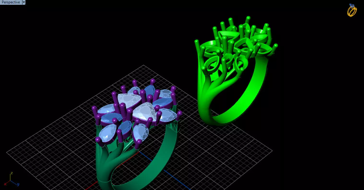 stylish highend jewelry ring 3D print model_46