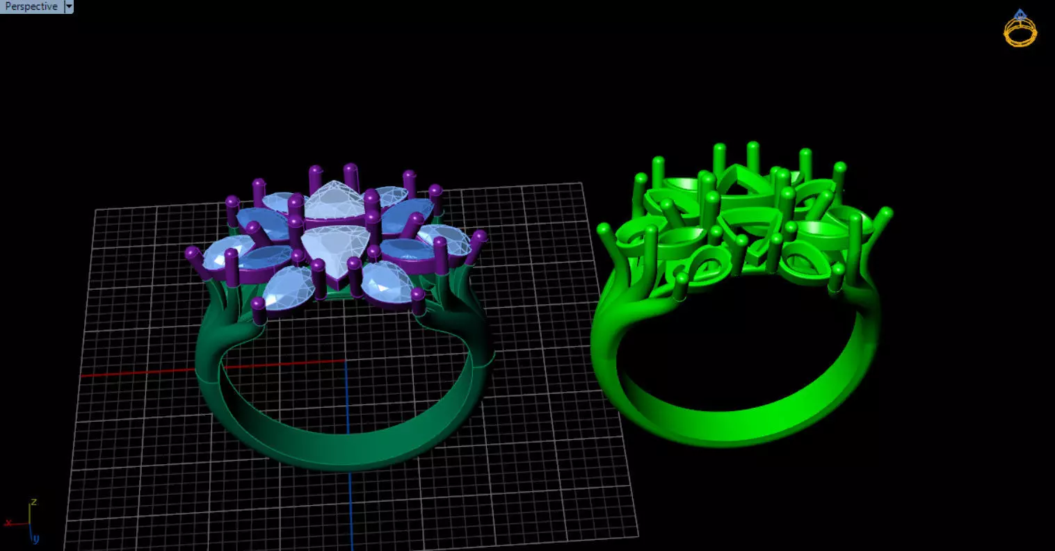stylish highend jewelry ring 3D print model_44