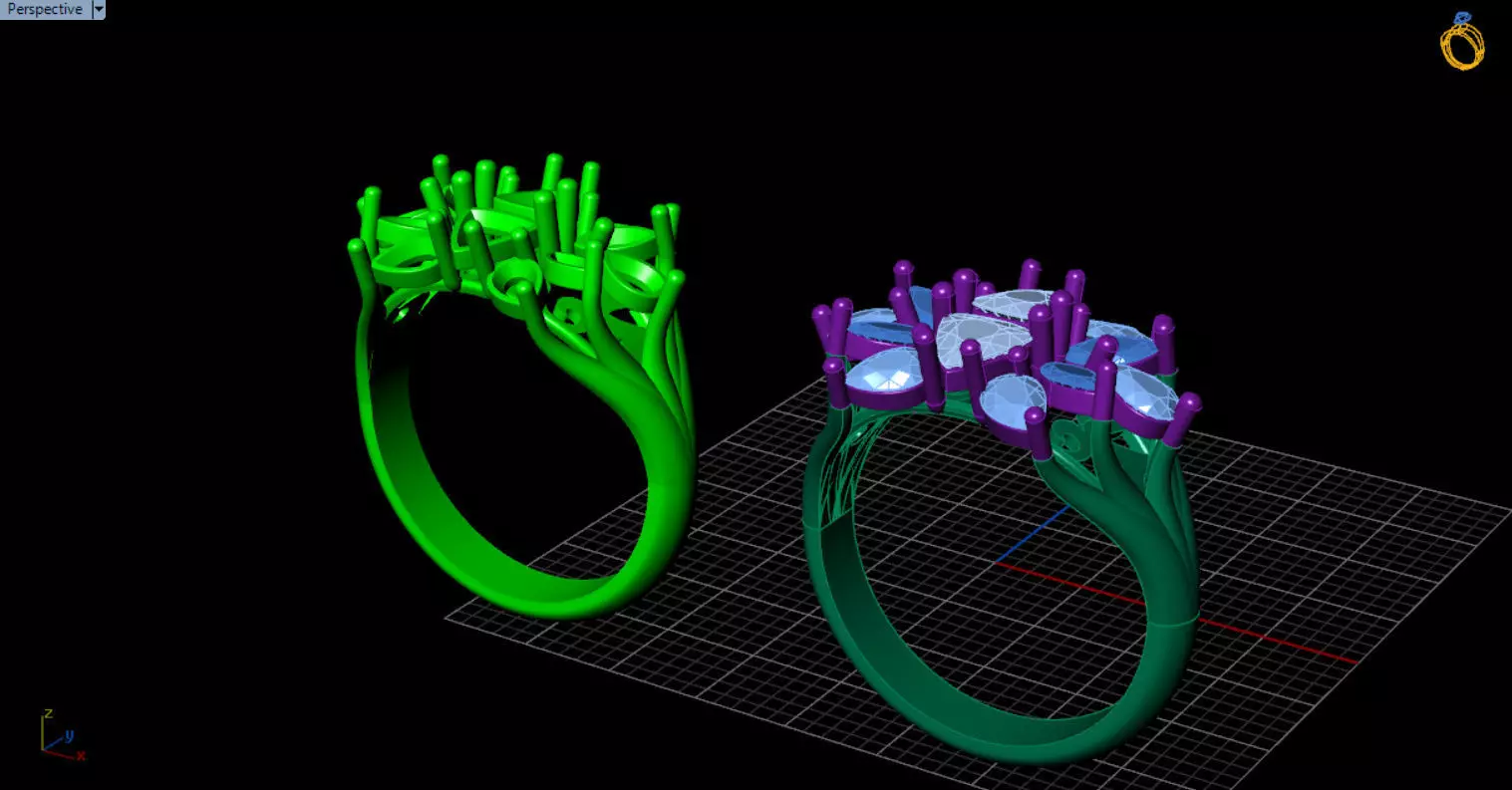 stylish highend jewelry ring 3D print model_13