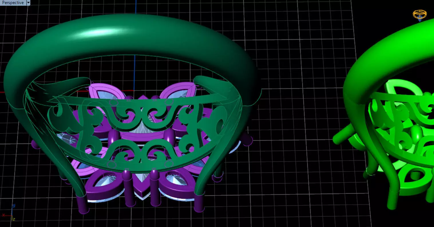 stylish highend jewelry ring 3D print model_57