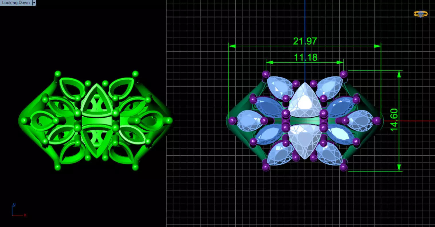 stylish highend jewelry ring 3D print model_5