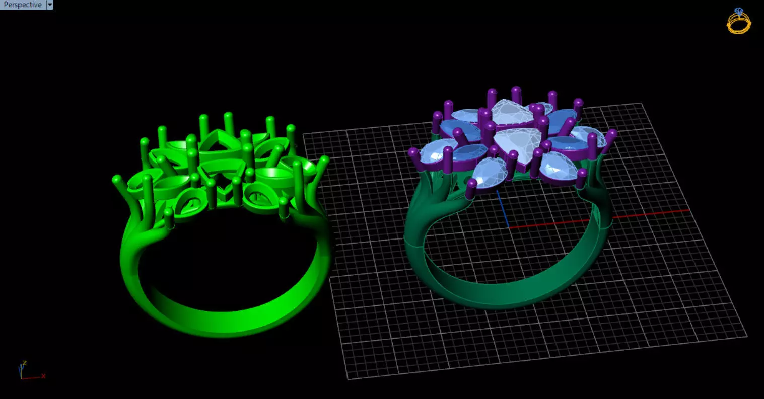 stylish highend jewelry ring 3D print model_9