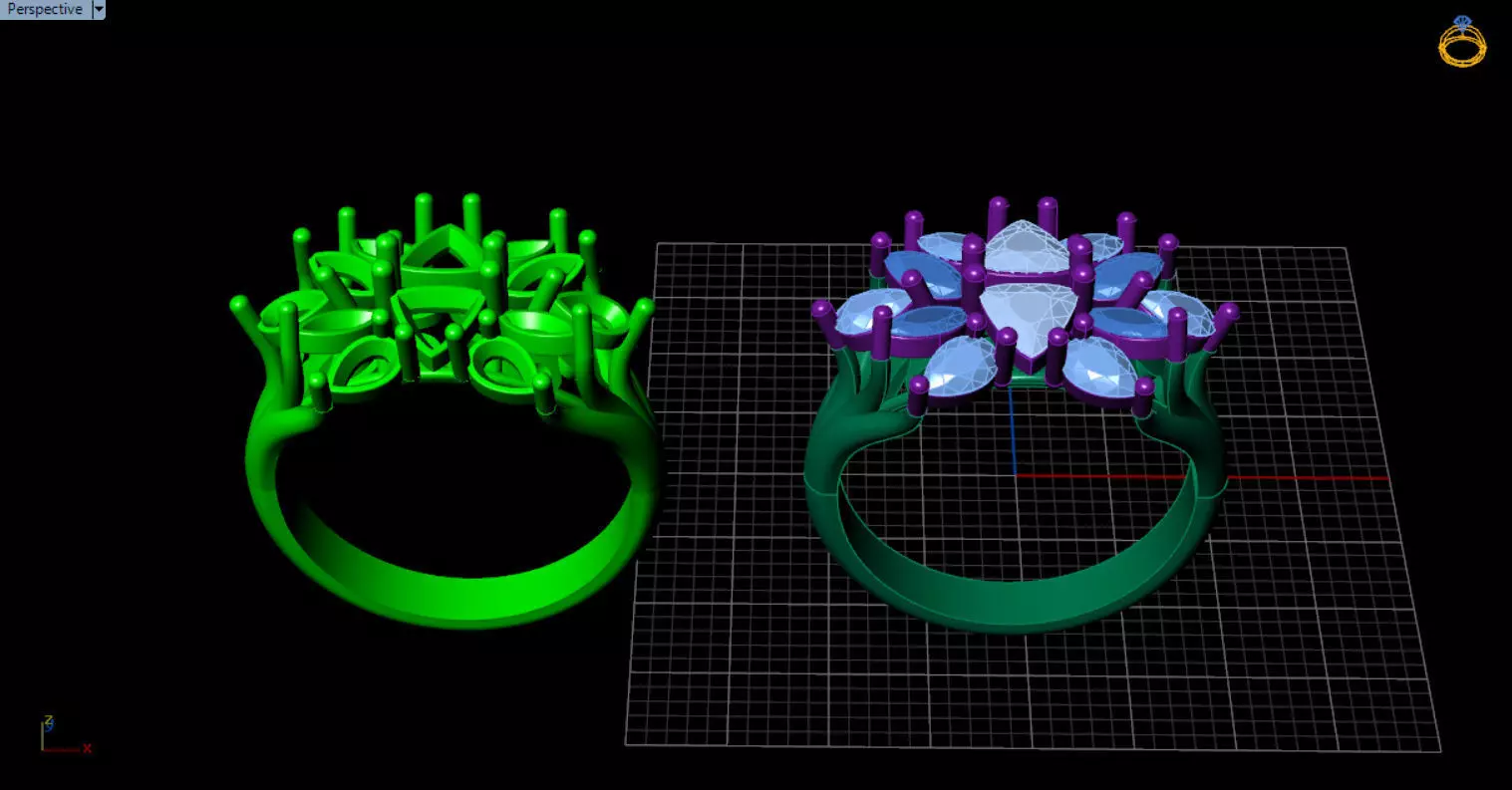 stylish highend jewelry ring 3D print model_33