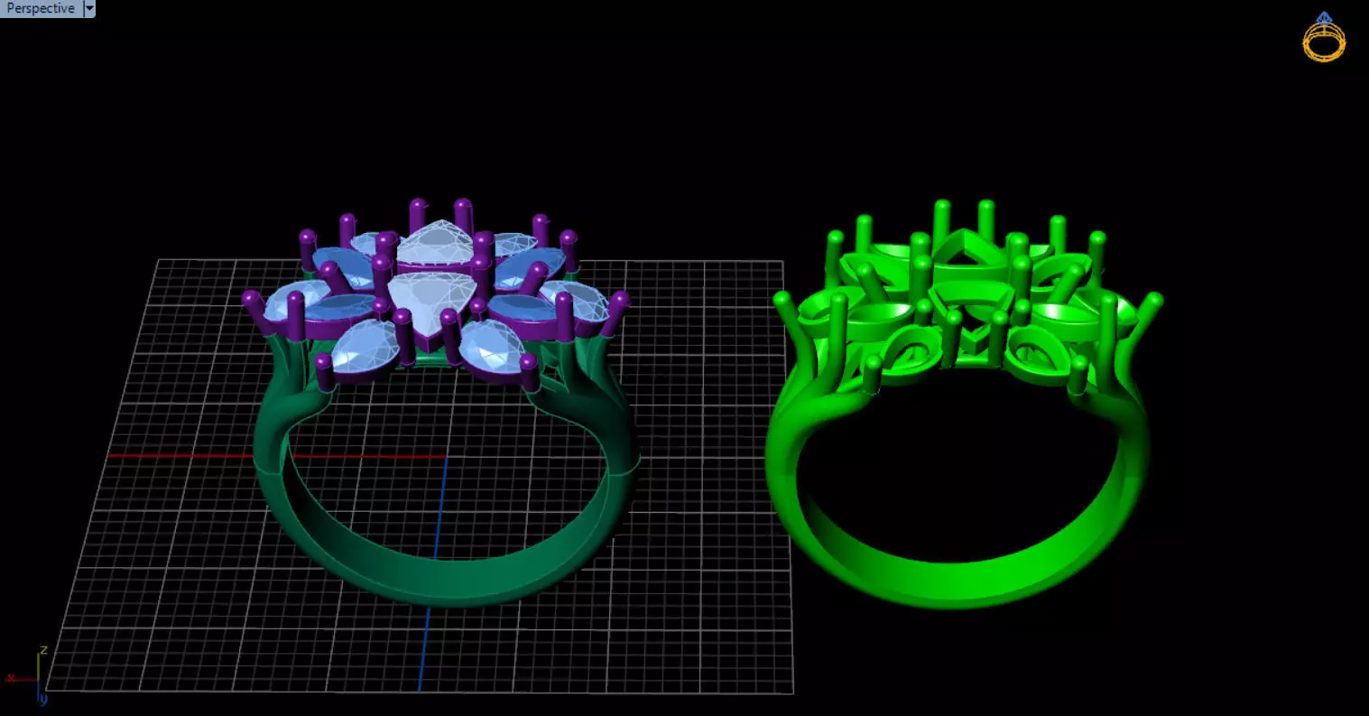 stylish highend jewelry ring 3D print model_43