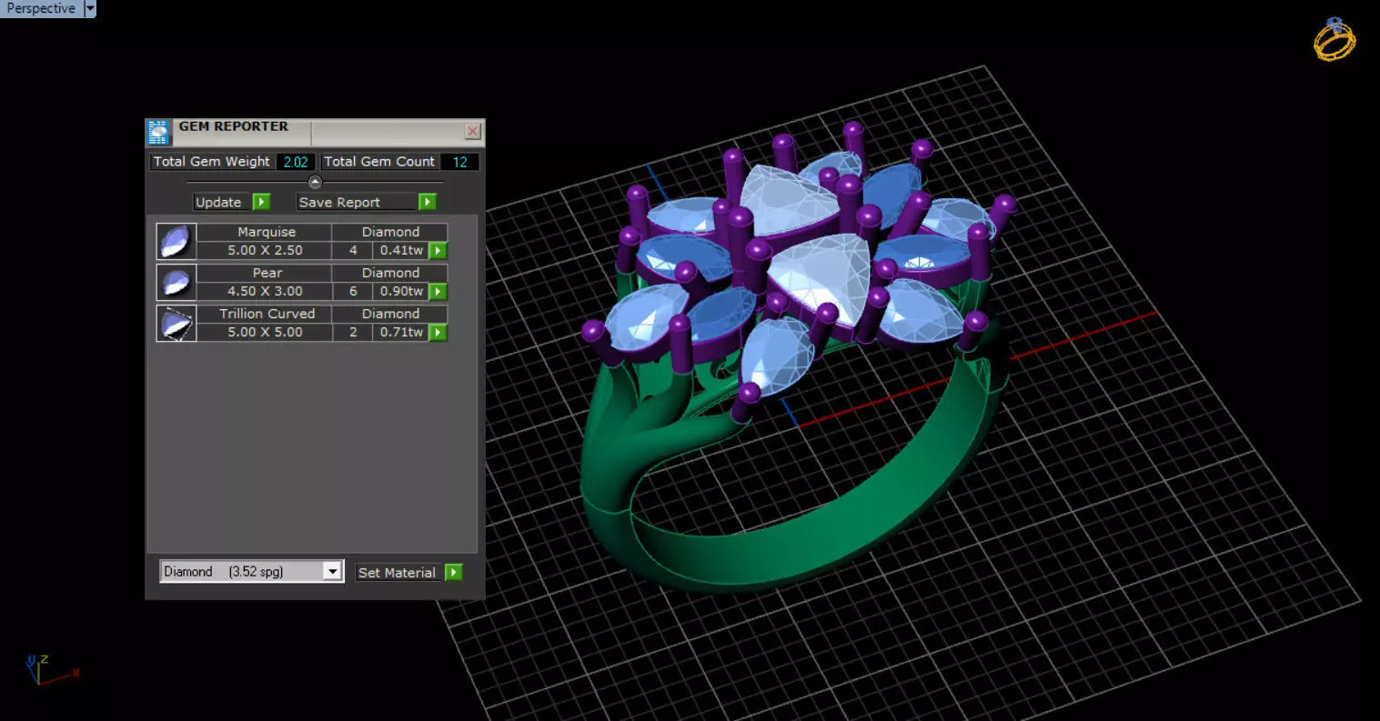 stylish highend jewelry ring 3D print model_3