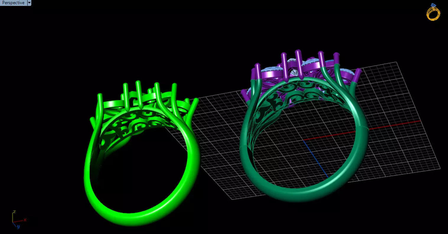 stylish highend jewelry ring 3D print model_16