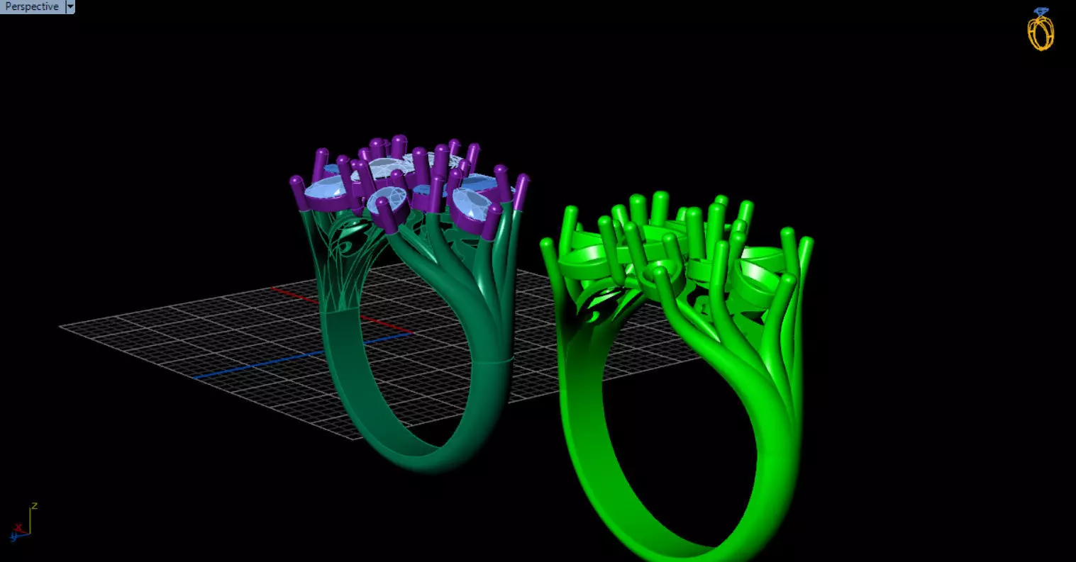 stylish highend jewelry ring 3D print model_40