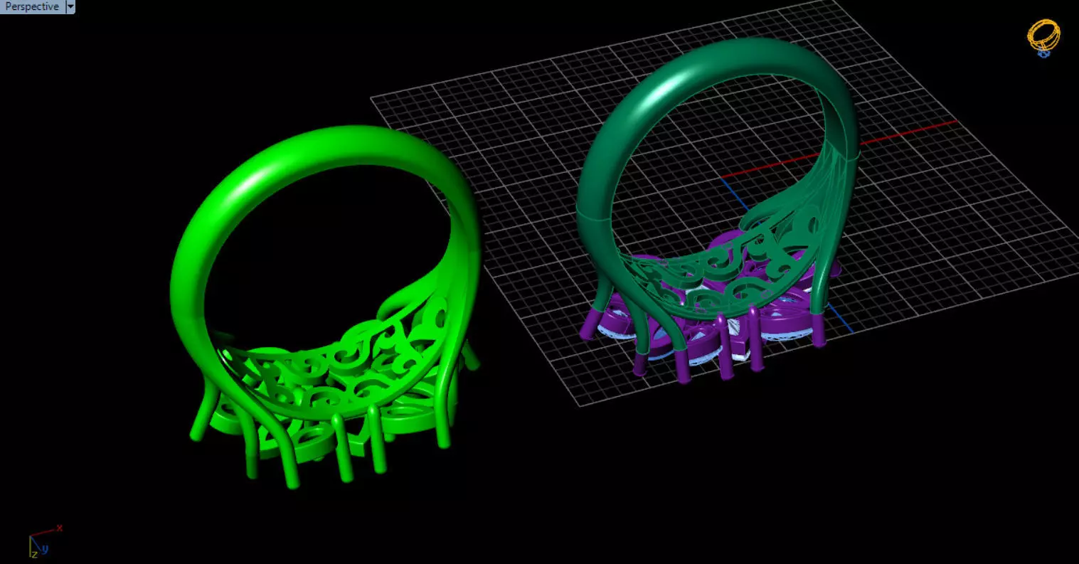 stylish highend jewelry ring 3D print model_23