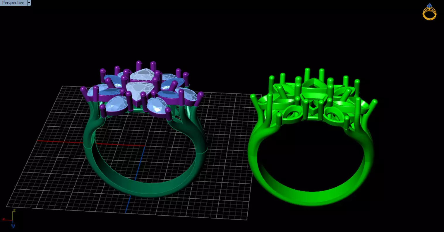 stylish highend jewelry ring 3D print model_42