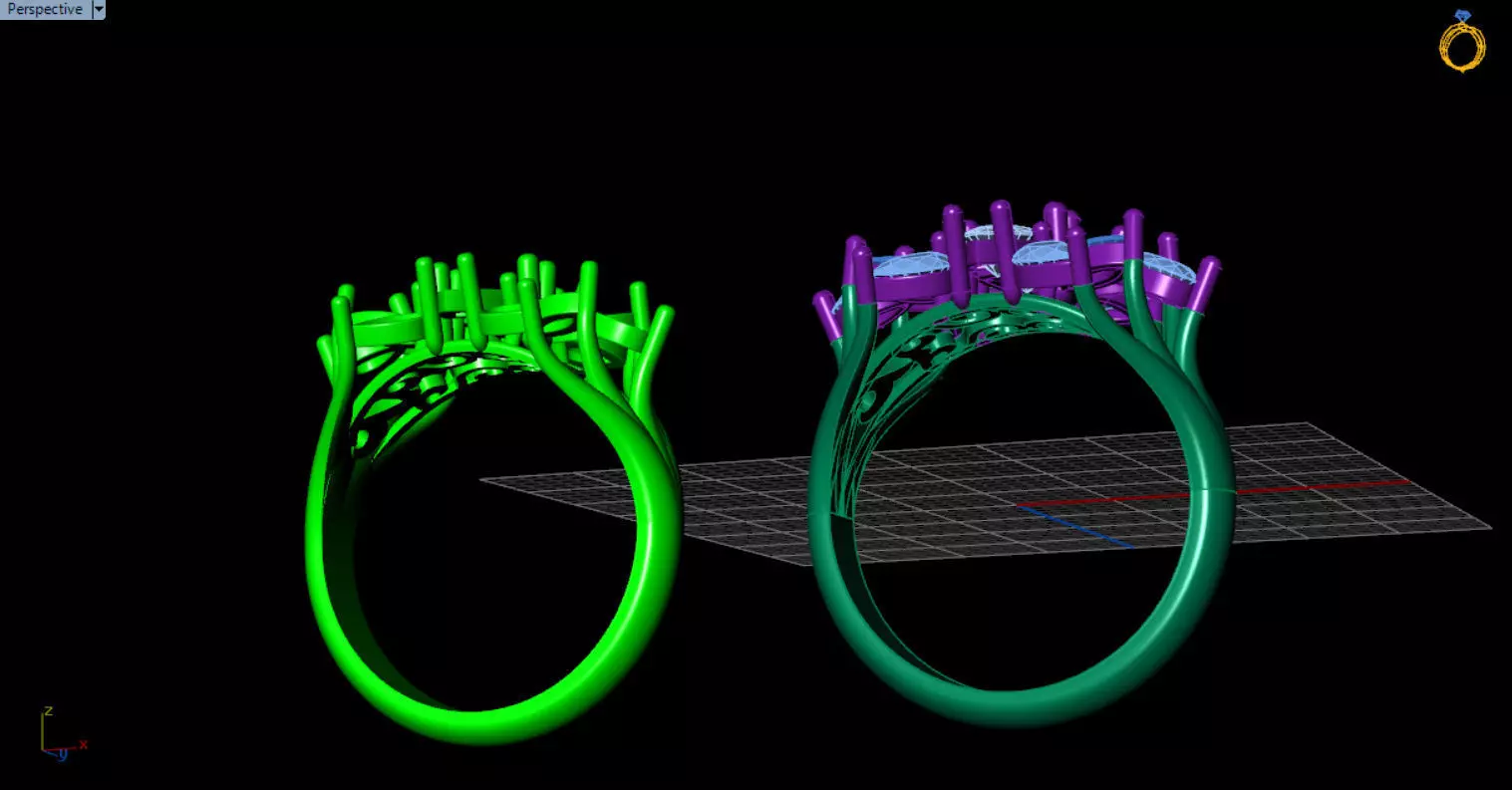 stylish highend jewelry ring 3D print model_15