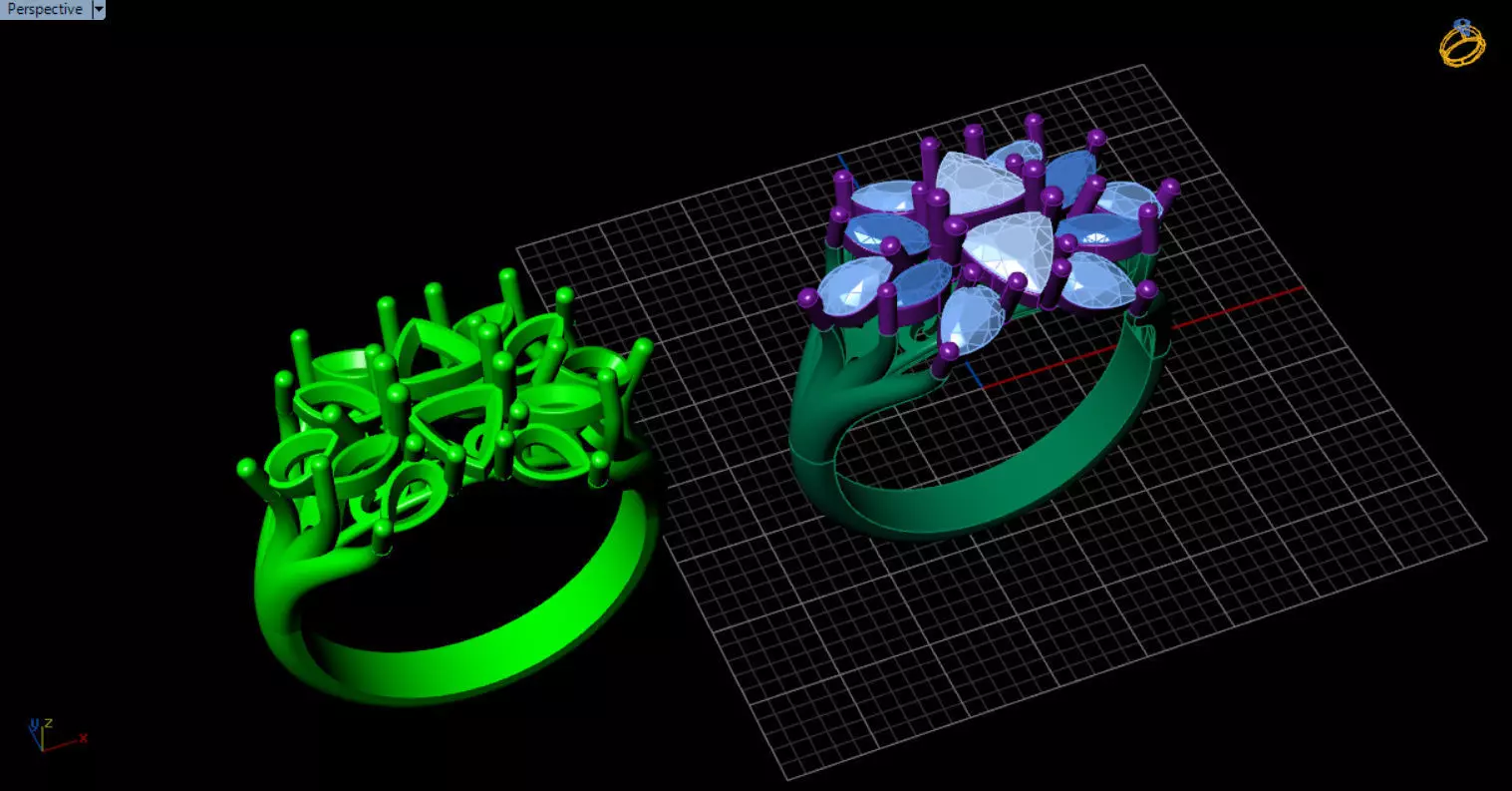 stylish highend jewelry ring 3D print model_8