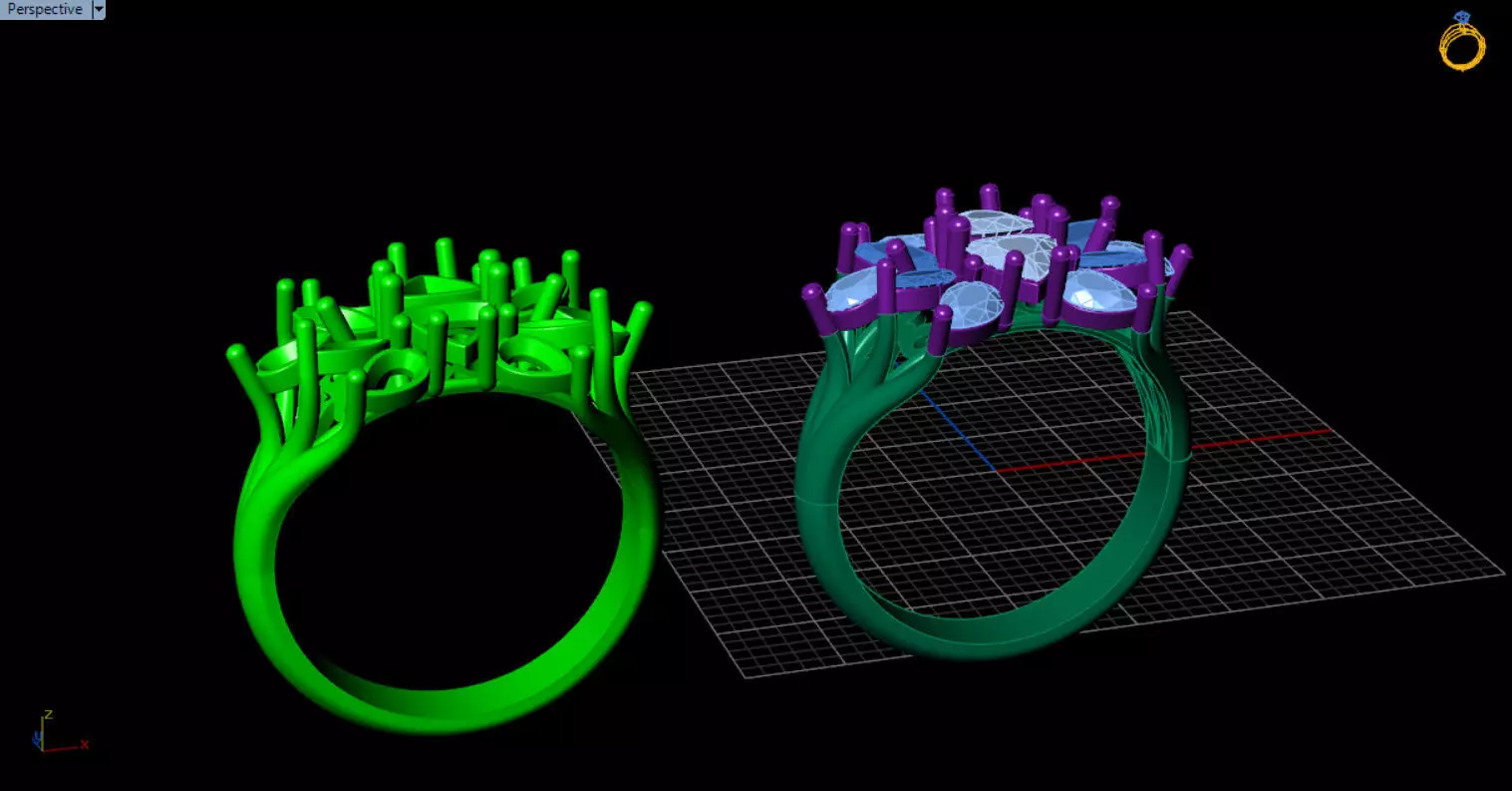 stylish highend jewelry ring 3D print model_34