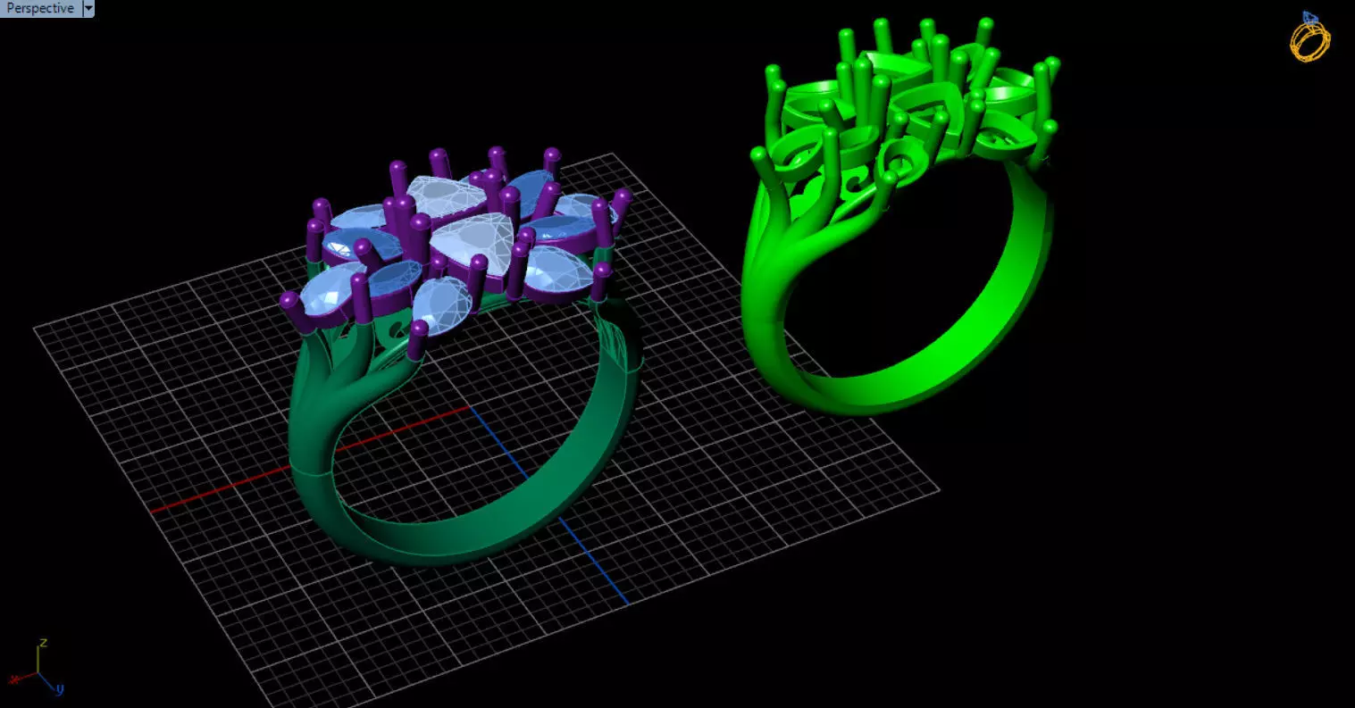 stylish highend jewelry ring 3D print model_71