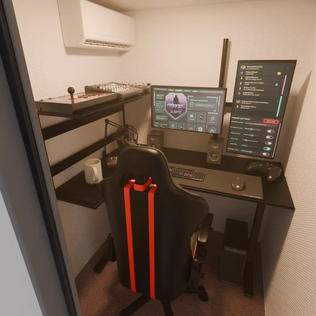 Streamer Soundproof Room 3D model