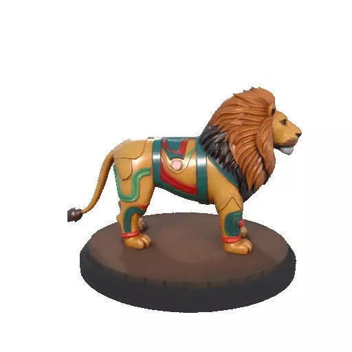 2276 Laughing African Lion with Majestic Mane Full Color Totem 3D print model_20