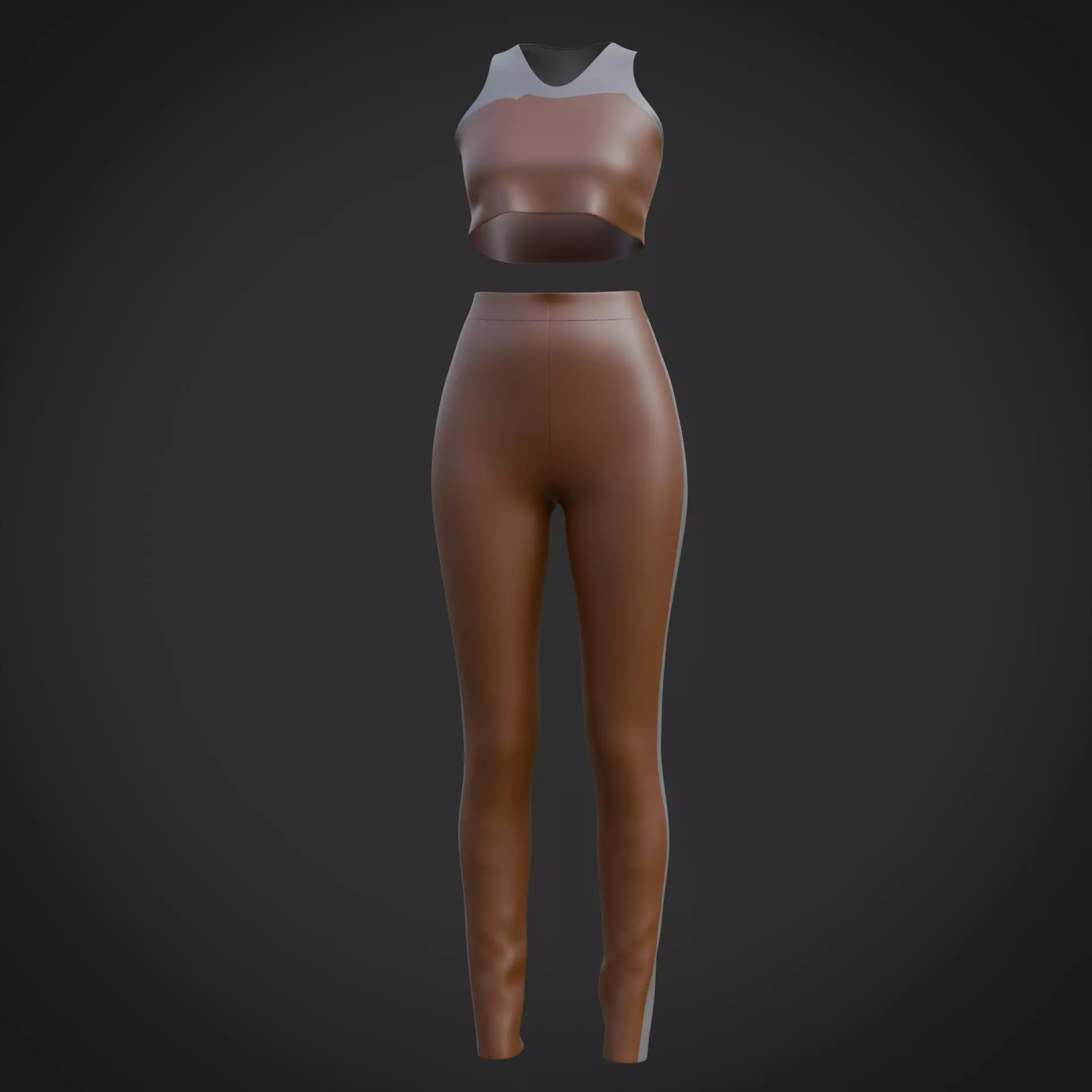3D Female outfit - Gym wear Low-poly 3D model_17