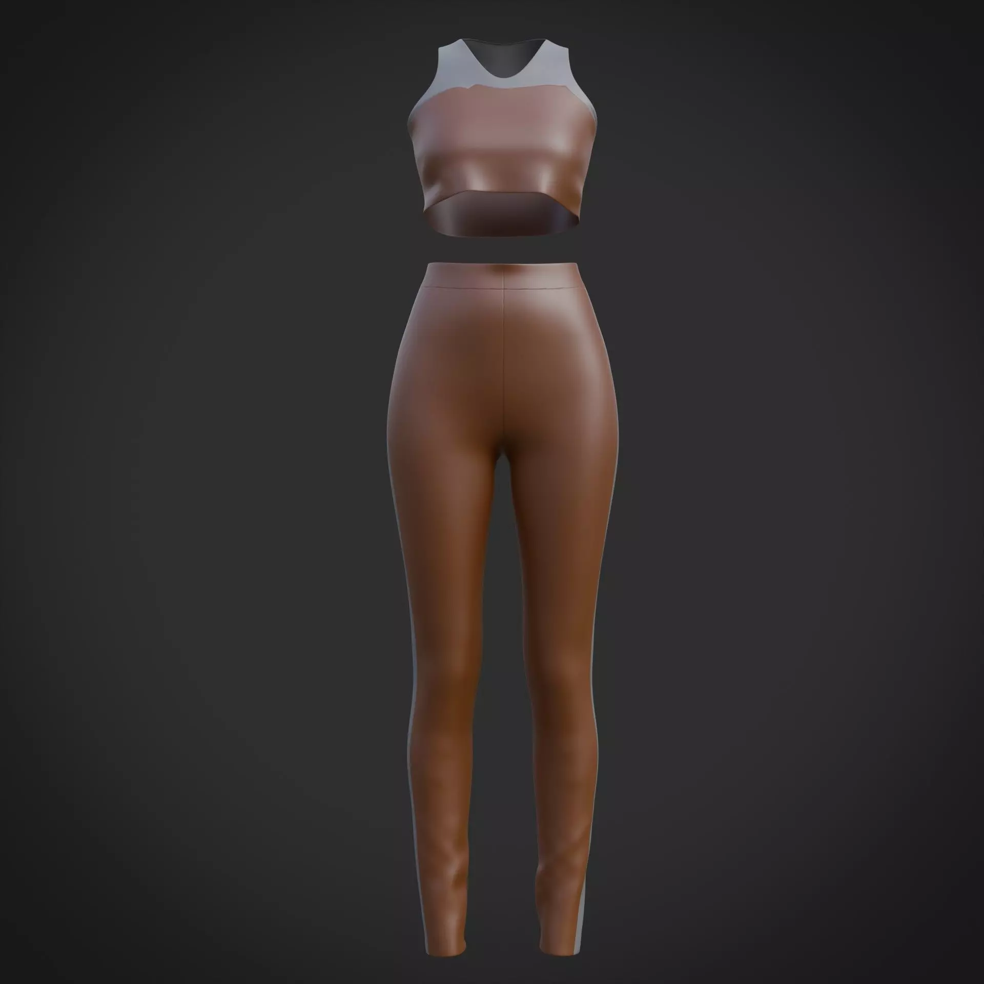 3D Female outfit - Gym wear Low-poly 3D model_18