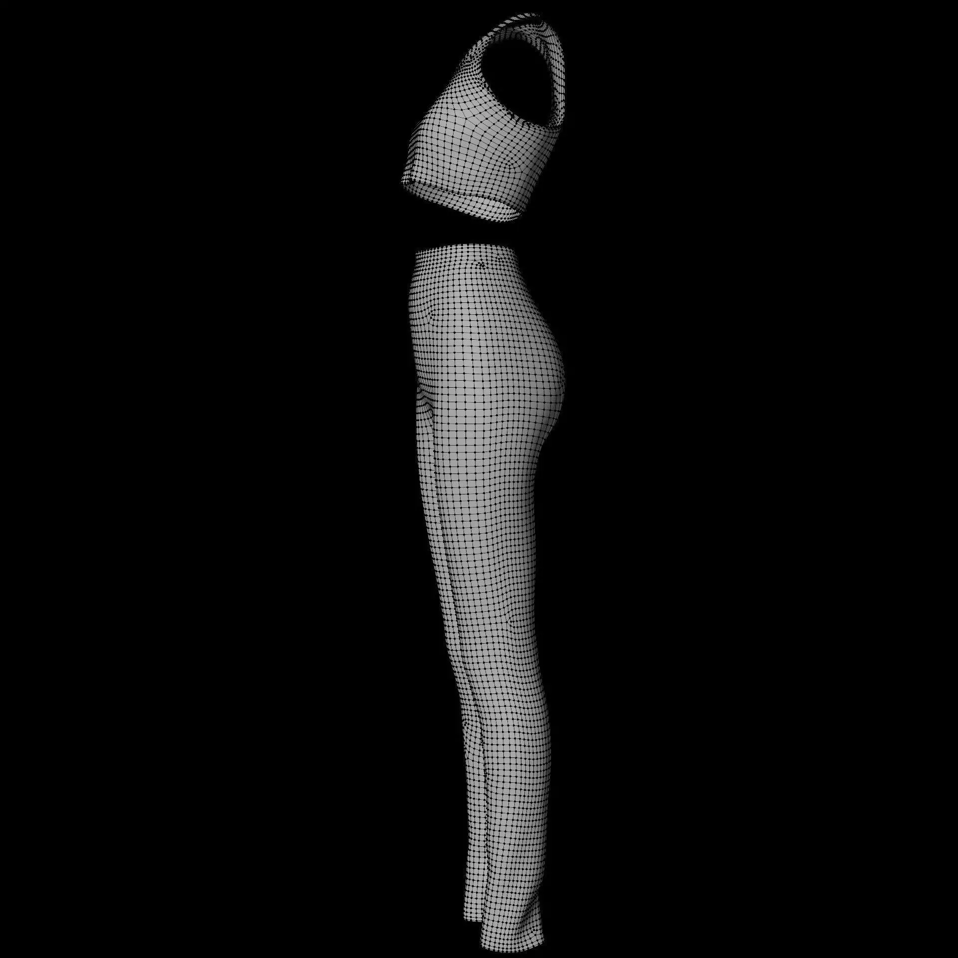 3D Female outfit - Gym wear Low-poly 3D model_24