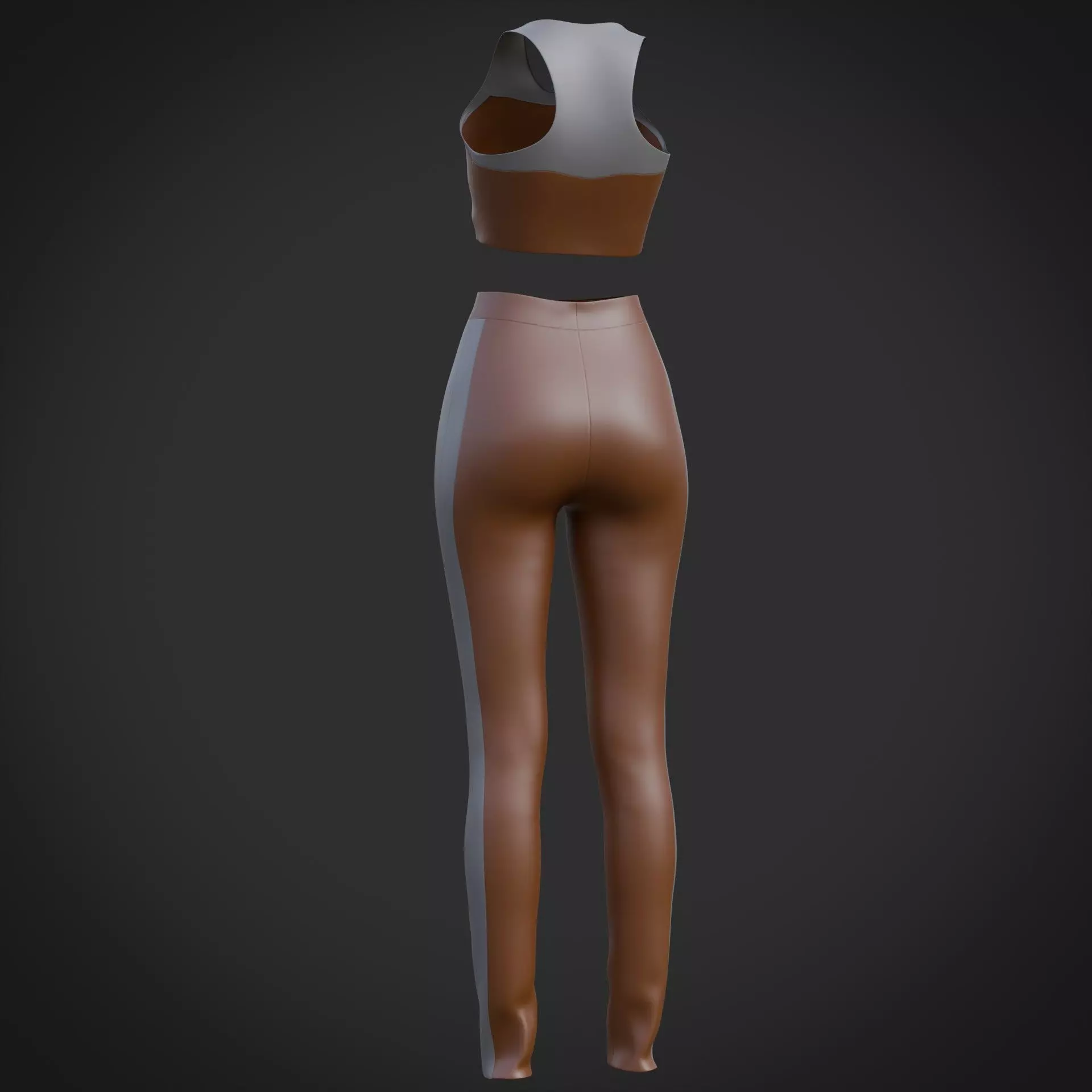 3D Female outfit - Gym wear Low-poly 3D model_10