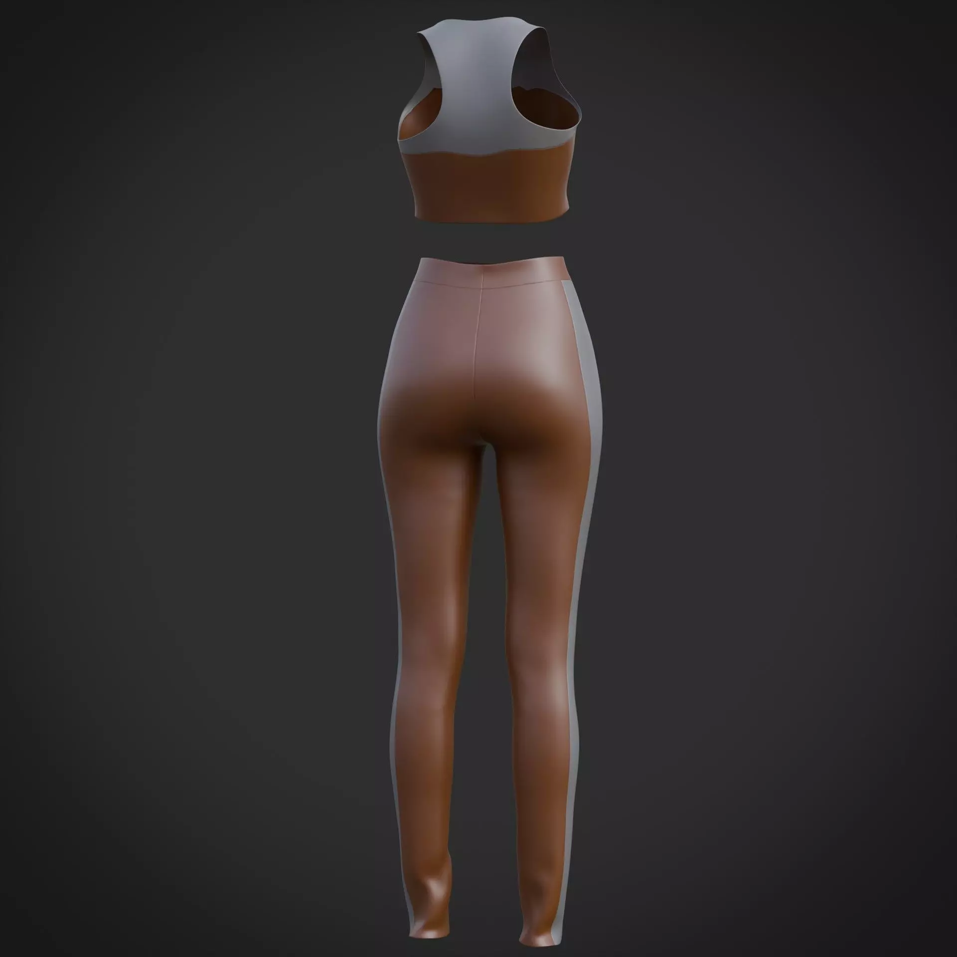 3D Female outfit - Gym wear Low-poly 3D model_9