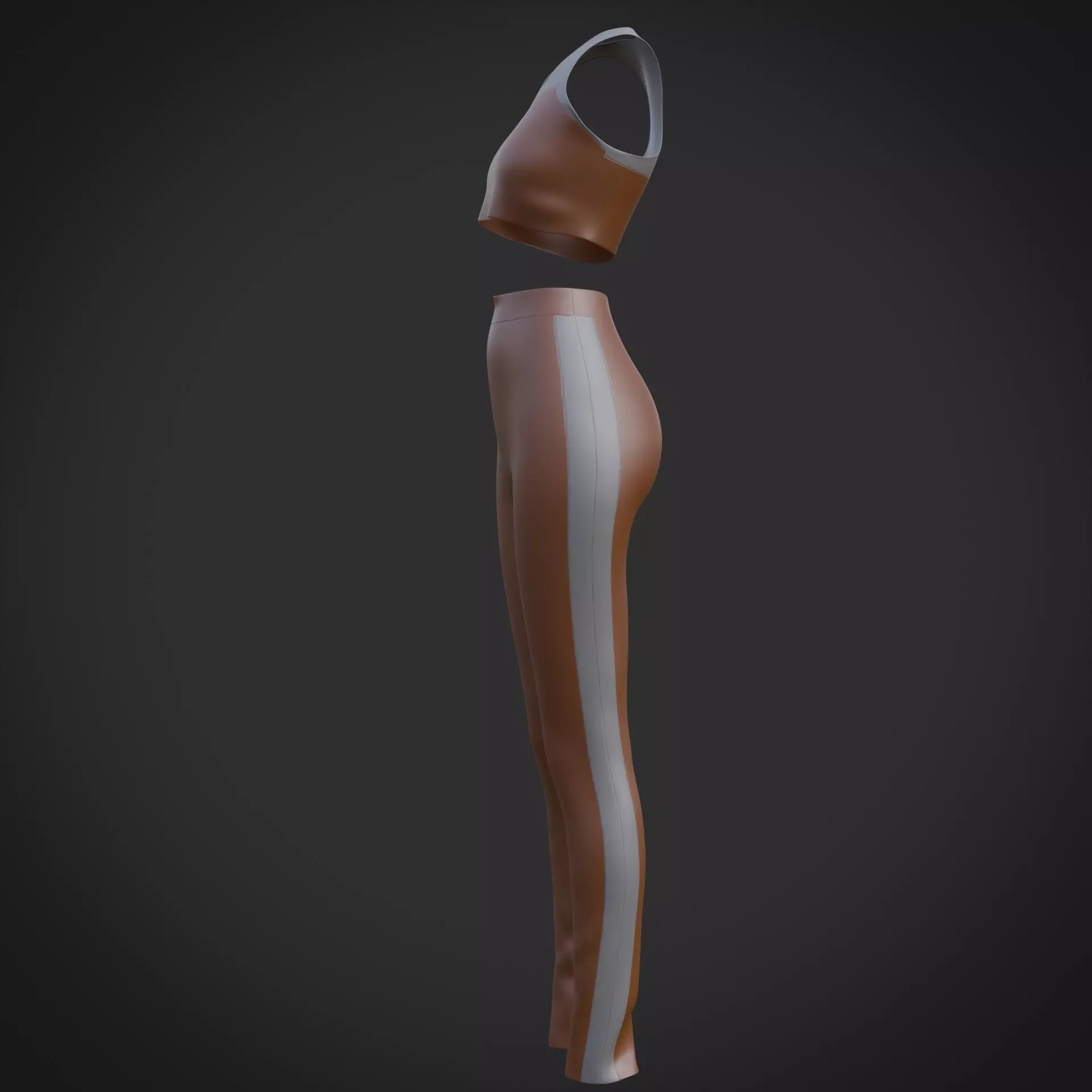 3D Female outfit - Gym wear Low-poly 3D model_13