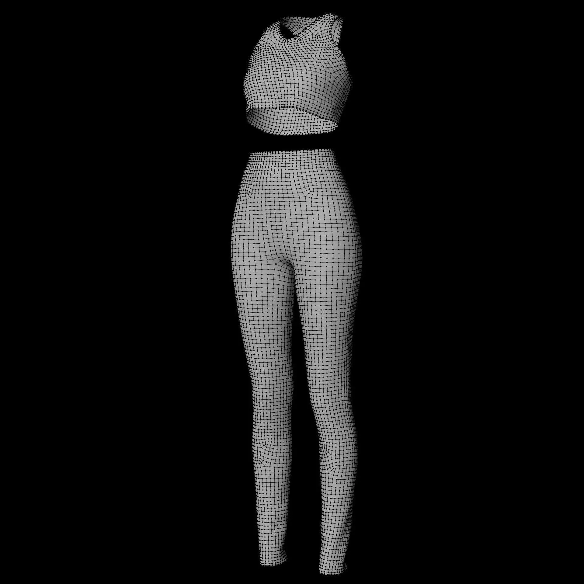 3D Female outfit - Gym wear Low-poly 3D model_23