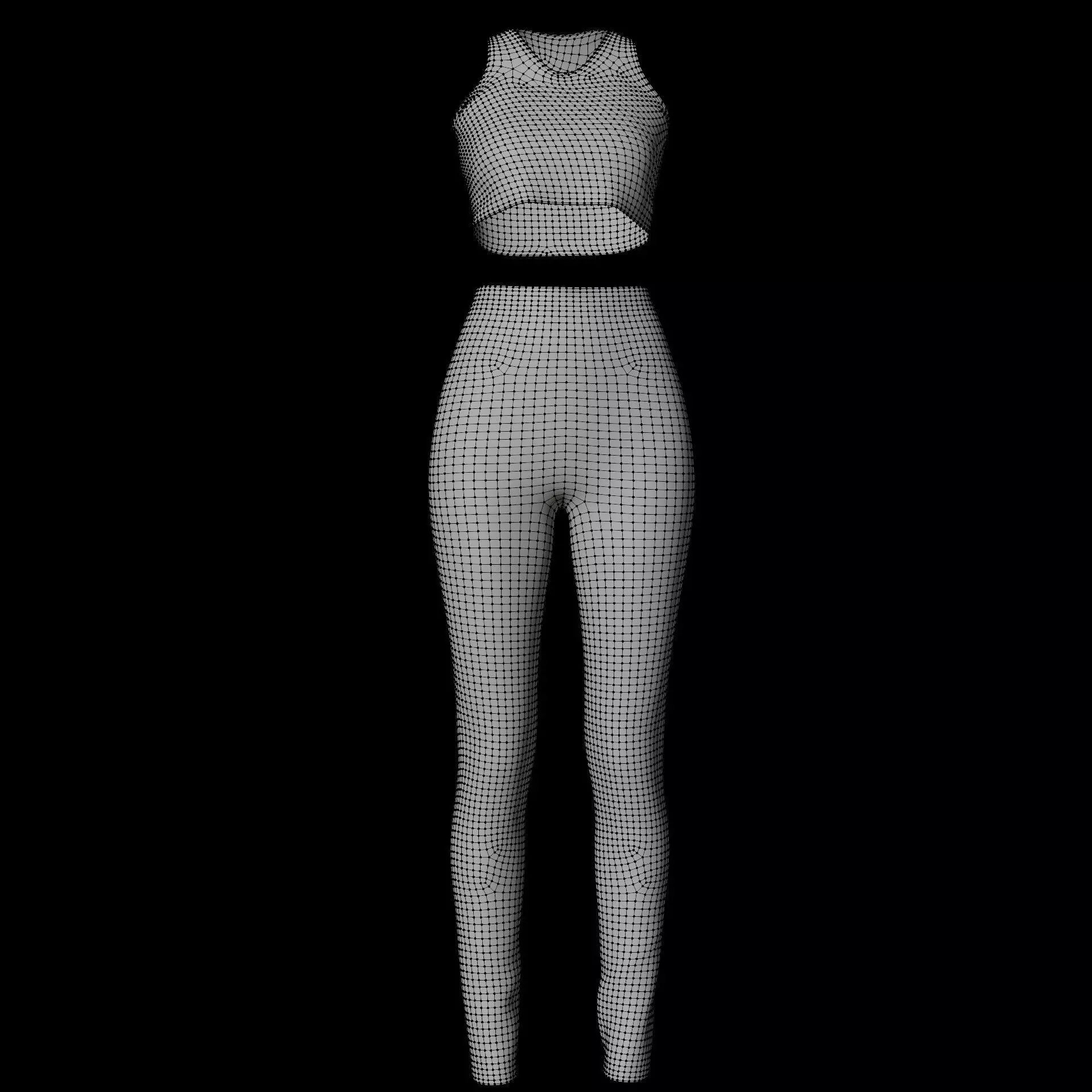 3D Female outfit - Gym wear Low-poly 3D model_25