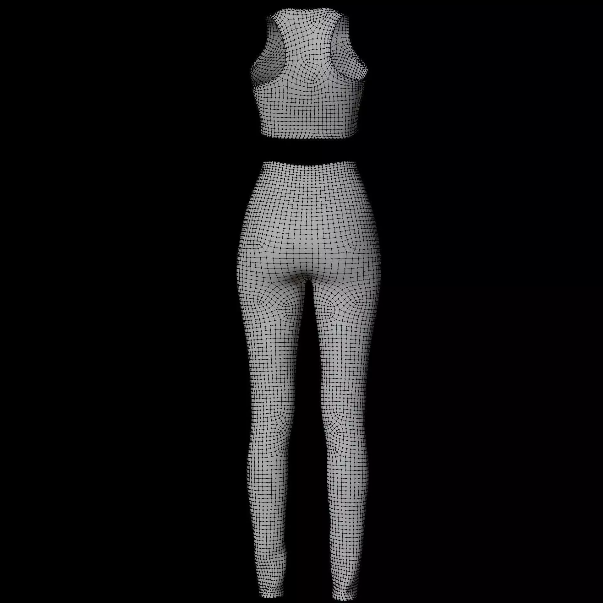 3D Female outfit - Gym wear Low-poly 3D model_22