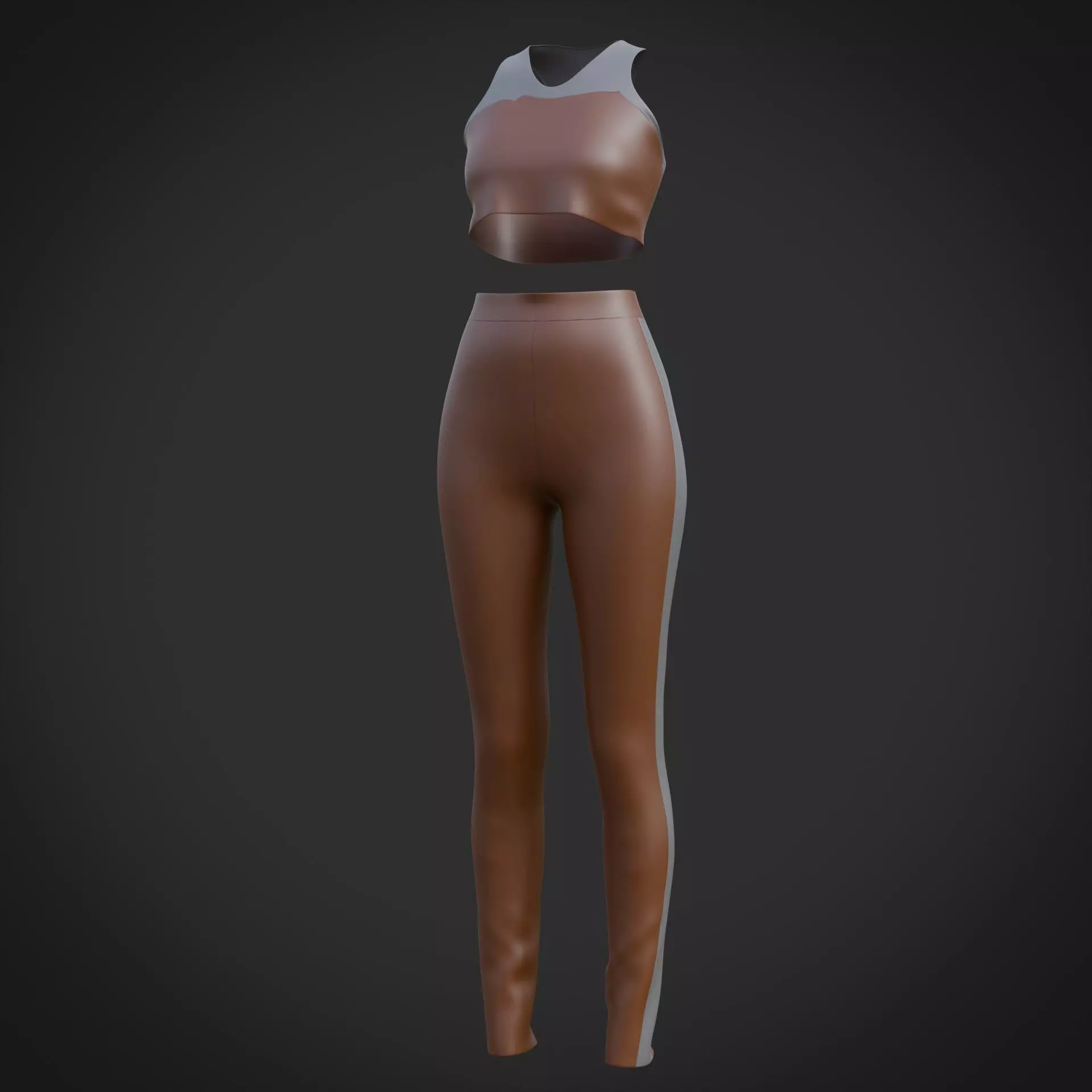 3D Female outfit - Gym wear Low-poly 3D model_16