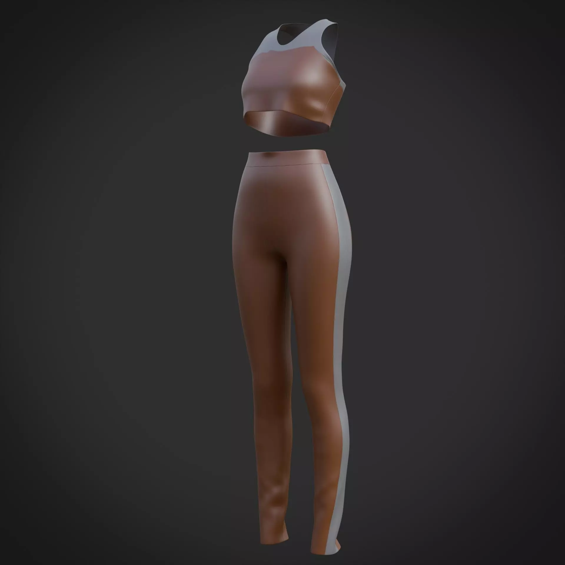 3D Female outfit - Gym wear Low-poly 3D model_15