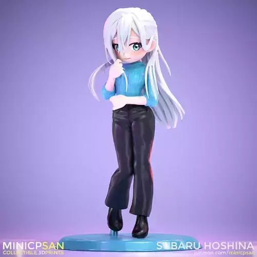 Subaru Hoshina - Cute Blue Sweater - The Fragrant Flower