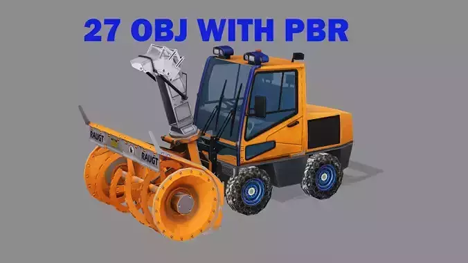 Combine Planters Harvester 3D Model Low-poly 3D model