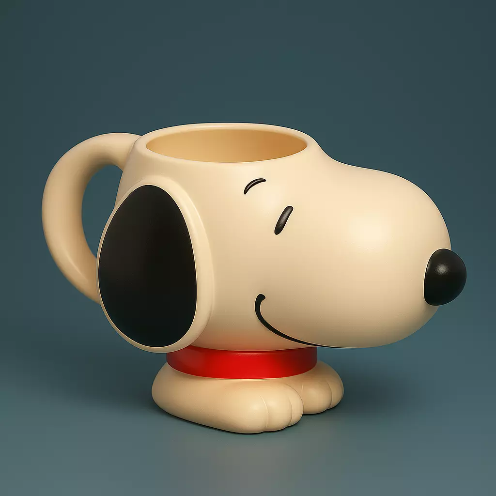 Peanuts Snoopy Mug 3D print model_1