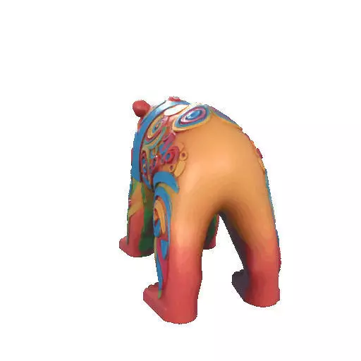 2277 Color 3D Model of a Totem Style Bear 3D print model_30