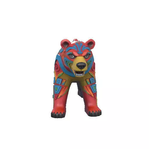 2277 Color 3D Model of a Totem Style Bear 3D print model_14