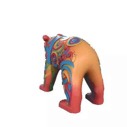 2277 Color 3D Model of a Totem Style Bear 3D print model_31