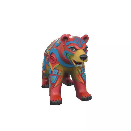 2277 Color 3D Model of a Totem Style Bear 3D print model_15