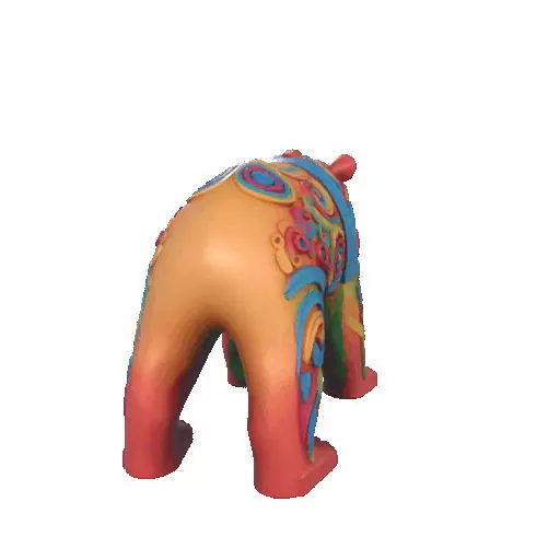 2277 Color 3D Model of a Totem Style Bear 3D print model_27