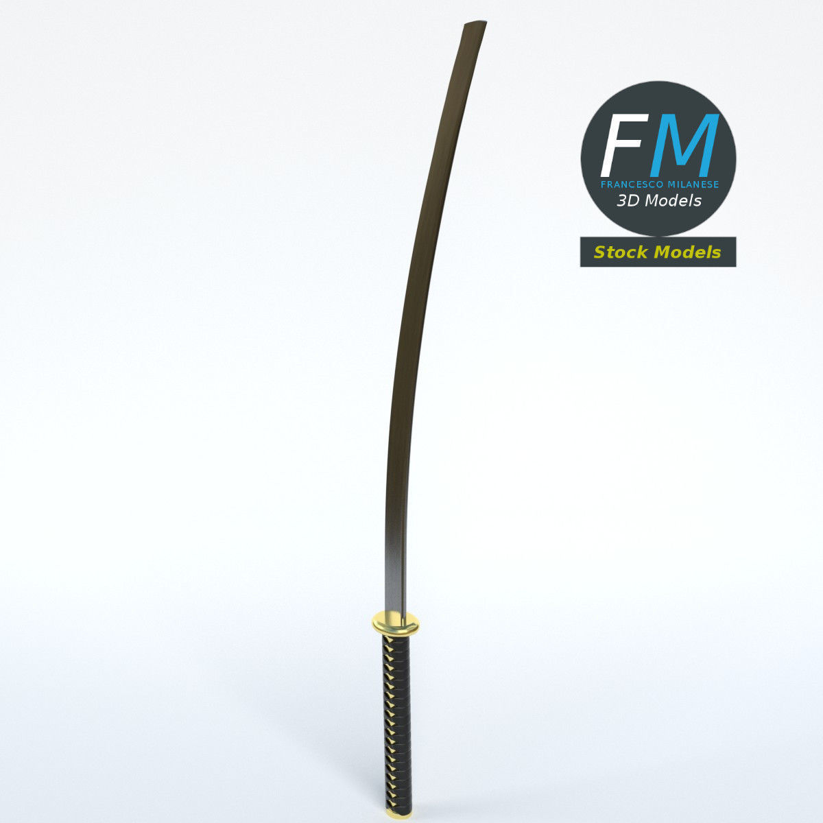 Katana sword 3D model_2