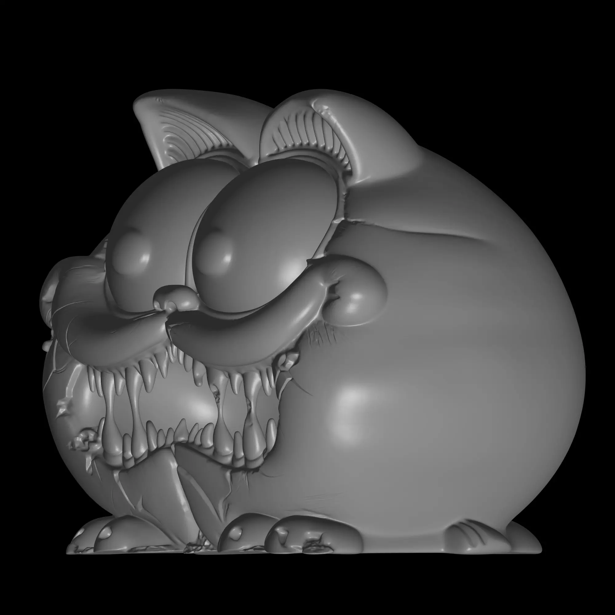cartoon garfield design 3D print model_1