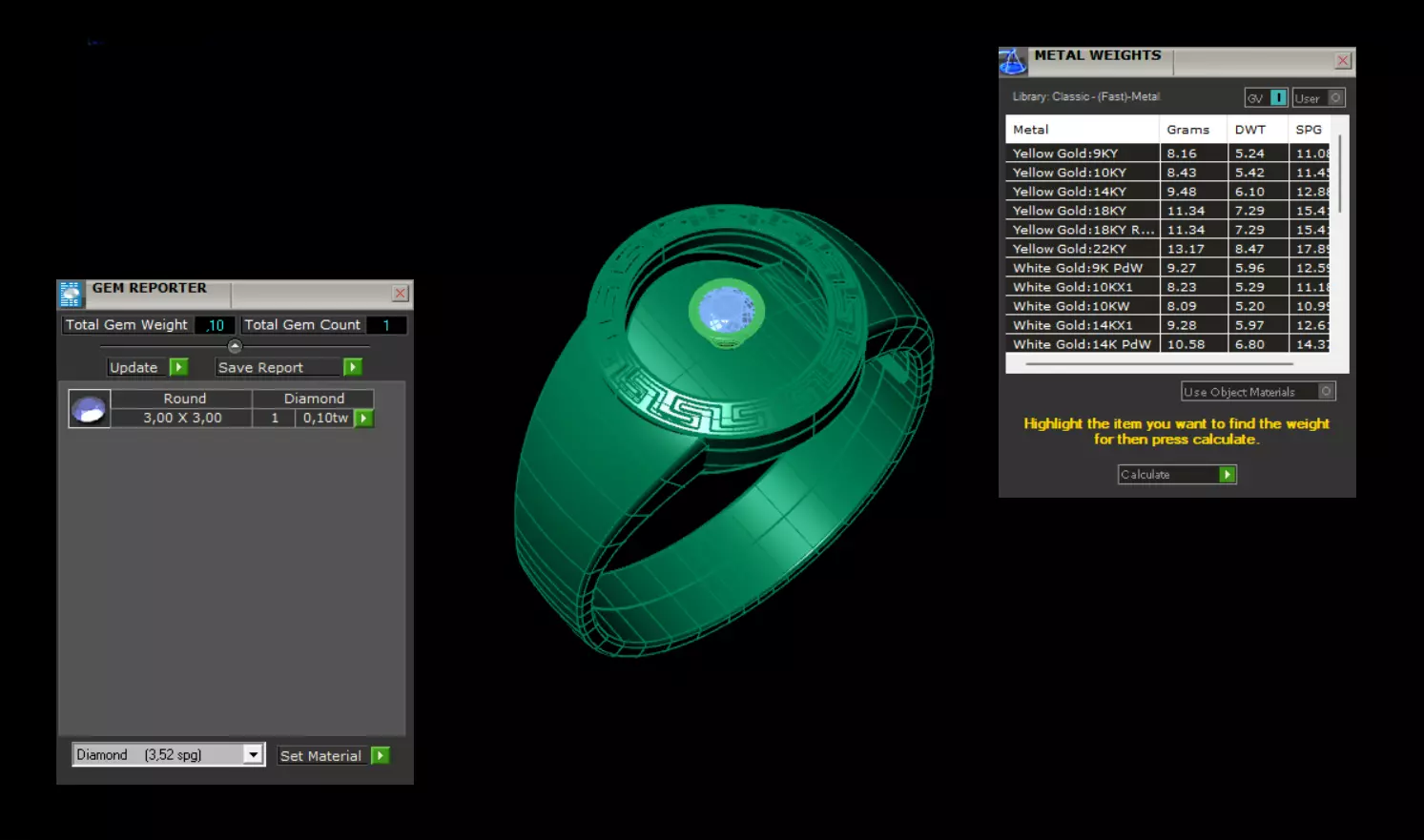 Men ring with a black insert 3D print model_13